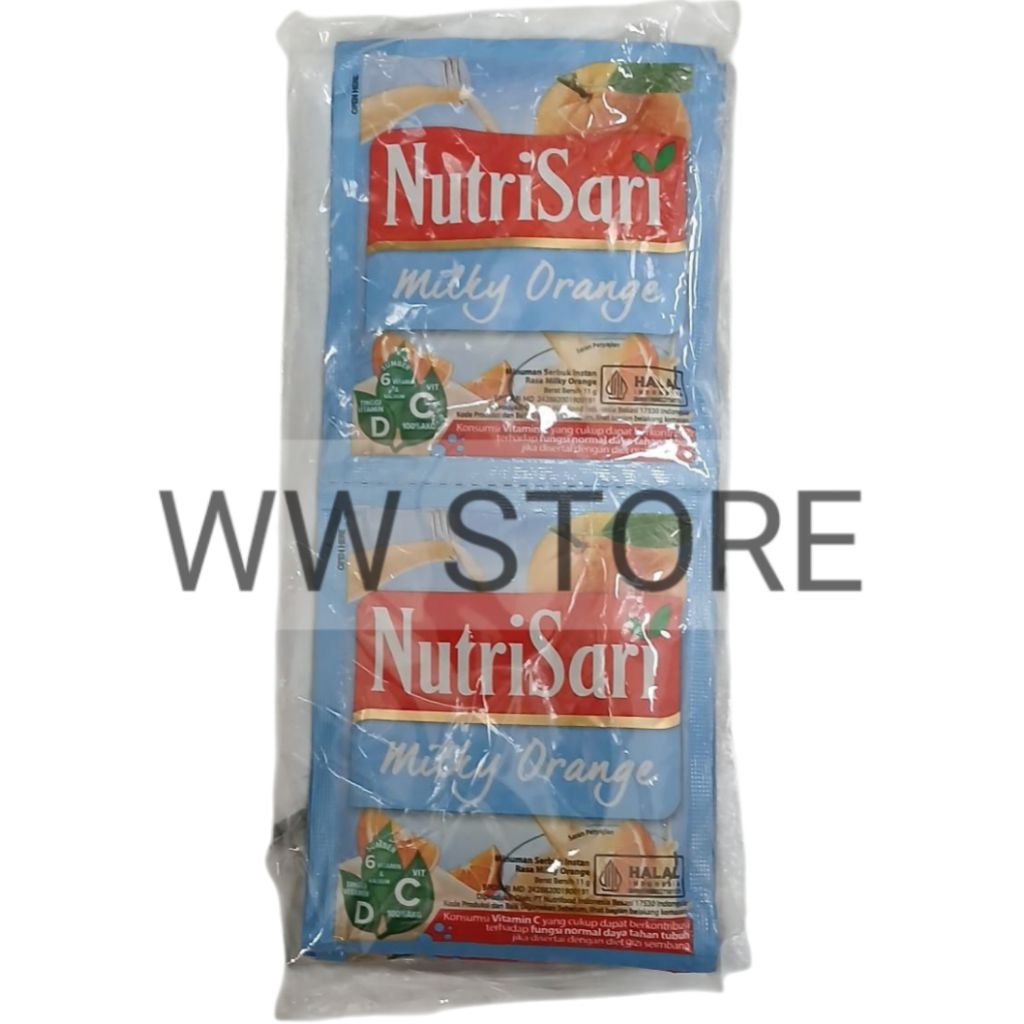 

Minuman serbuk bubuk rasa susu jeruk halal MUI NutriSari Nutri Sari Milky Orange Instant Powder Drink 10x11g