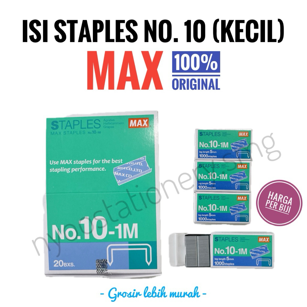 

(1 PC) ISI STAPLES KECIL MAX NO 10 STAPLER HD10 HD10D