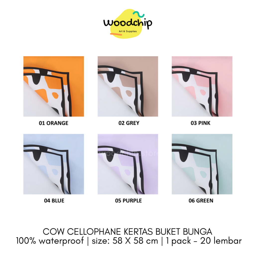 

[LEMBAR] COW SKIN CELLOPHANE | KERTAS BUKET BUNGA MOTIF SAPI JUNGLE BOUQUET KADO GIFT WRAPPING