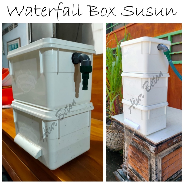 Waterfall Susun Box Filter Kolam Ikan Aquarium