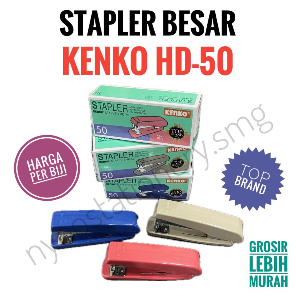

STAPLER KENKO BESAR HD50 24/6 PINK GREY BLUE
