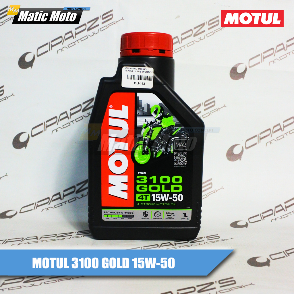 Oli Motul 3100 Gold 15W-50 Sport Technosynthese Original Matic Moto