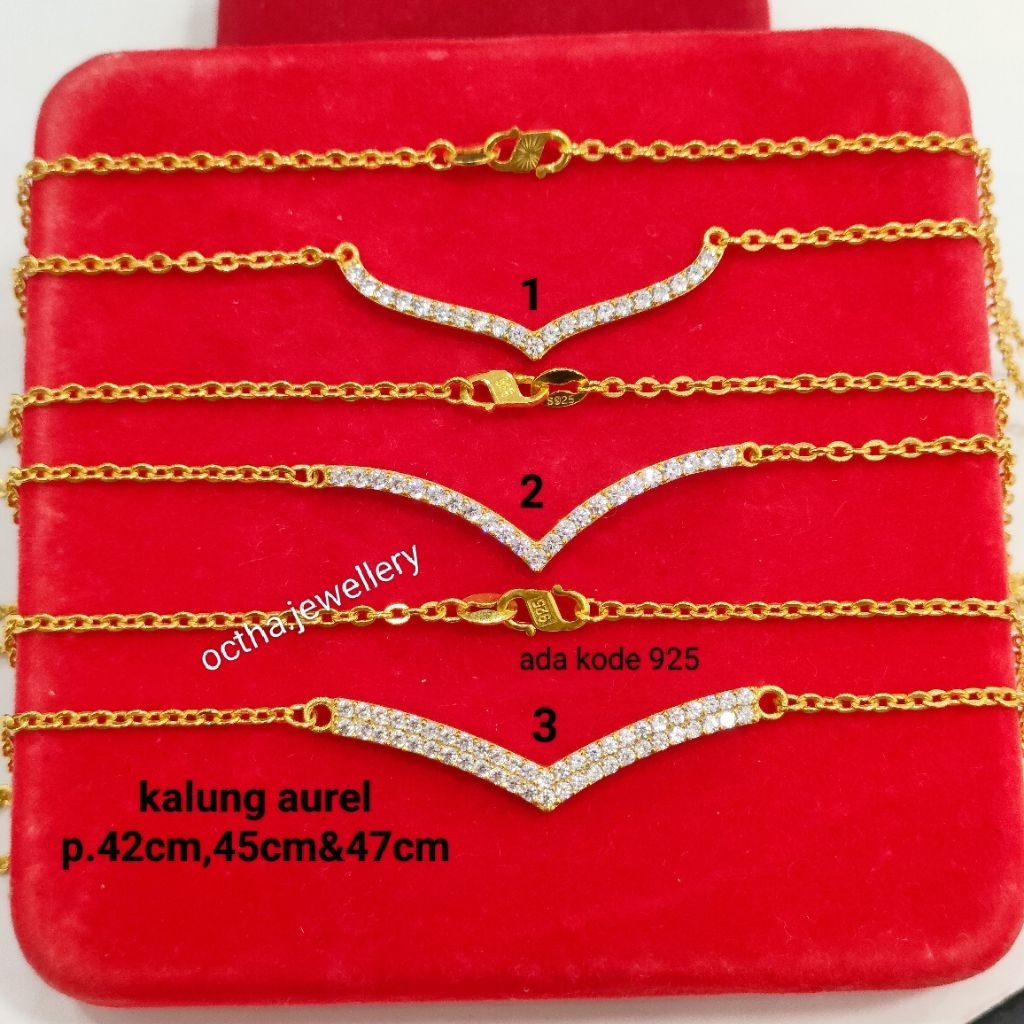 KALUNG AUREL PERAK 925 ASLI LAPIS MAS