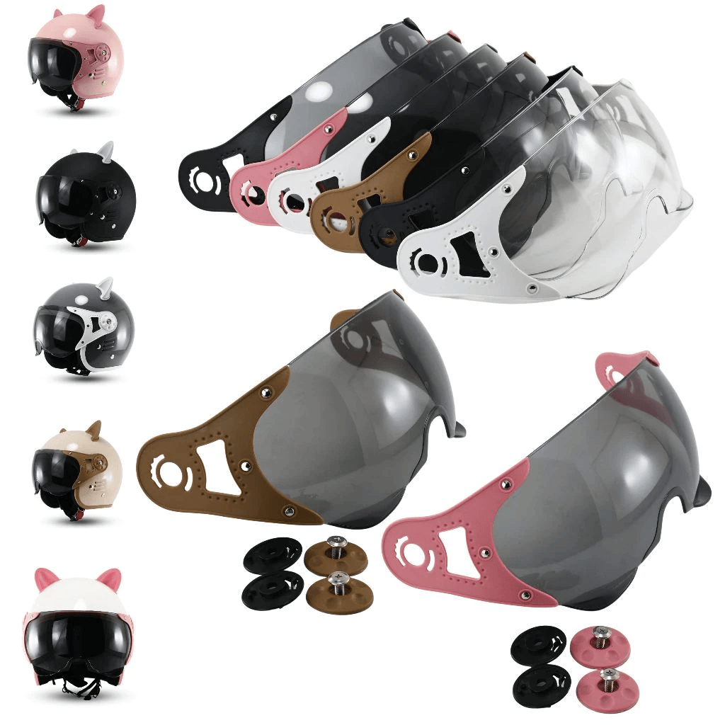 Kaca Helm Pilot Italy BRH 1 Fantasy Warna Warni Helm Honda Scoopy Retro Classic + MurBaut Helm Momo