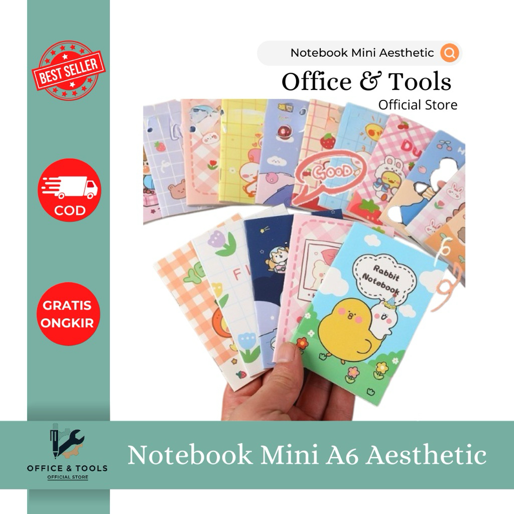 

Notebook Mini A6 Aesthetic Lucu Buku Catatan Saku Simple Motif Karakter Office & Tools