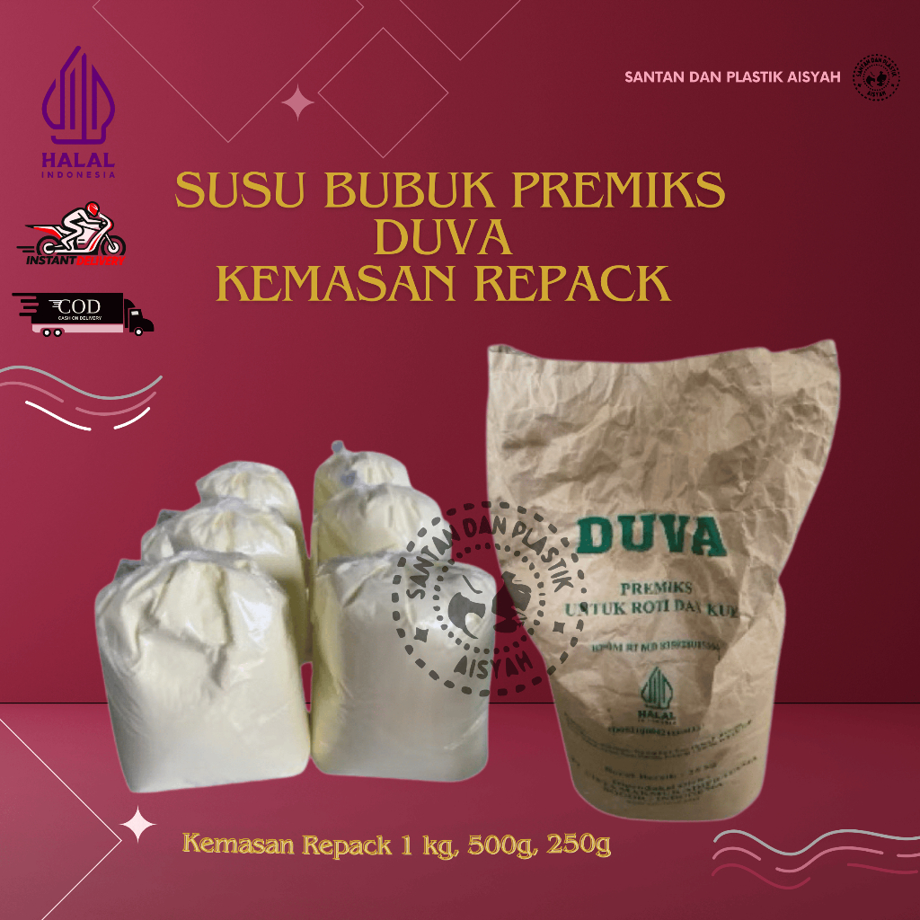 

SUSU BUBUK PREMIKS DUVA (KEMASAN REPACK 1 kg, 500 g, 250 g)