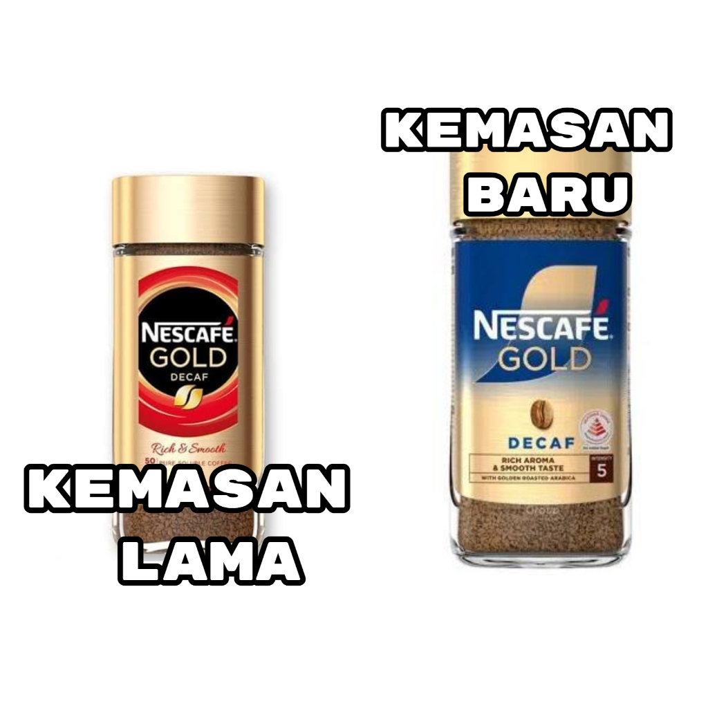

Kopi Nescafe gold blend decaf rich & smooth 100gr instant BOTOL arabica and robusta 100 gr