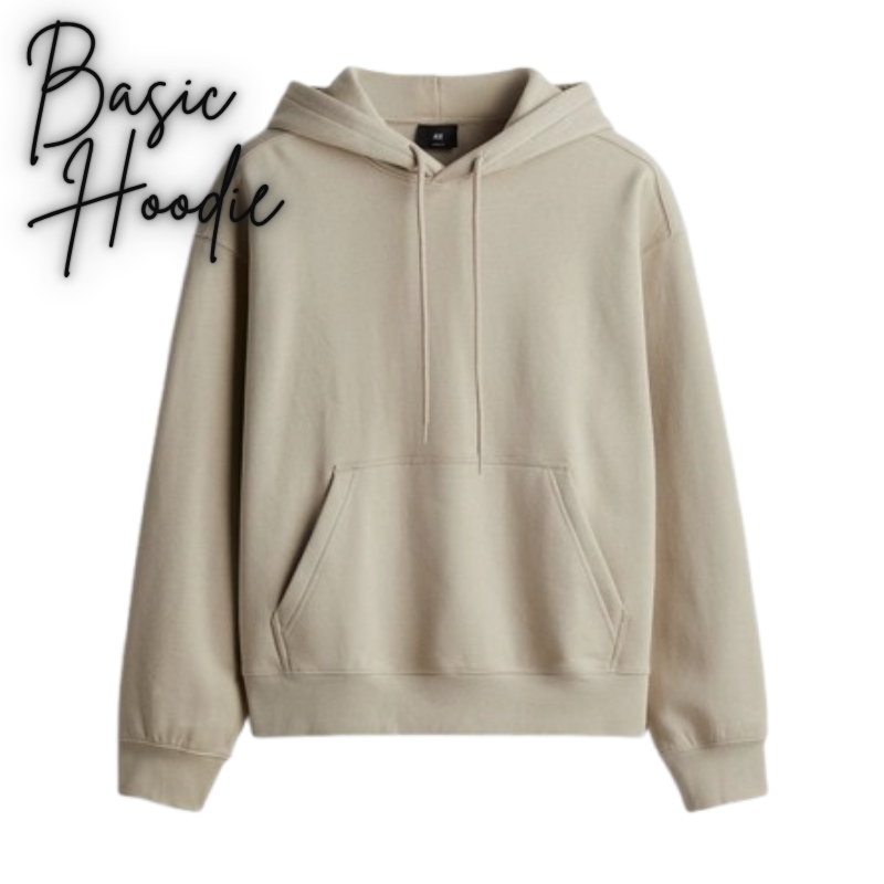 ODECU Hoodie Polos PRIA WANITA Premium Tebal Basic Jumper Sweater Tudung Warna BEIGE