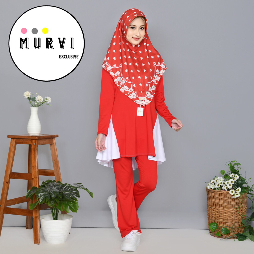 MURVI HIJAB-BERGO MOTIF SUBLIM PRINTING SPESIAL KEMERDEKAN MERAH PUTIH
