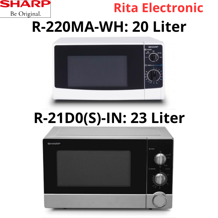 Microwave Oven Sharp R-220MA-WH dan R-21D0(S)-IN Kapasitas 20 Liter dan 23 Liter