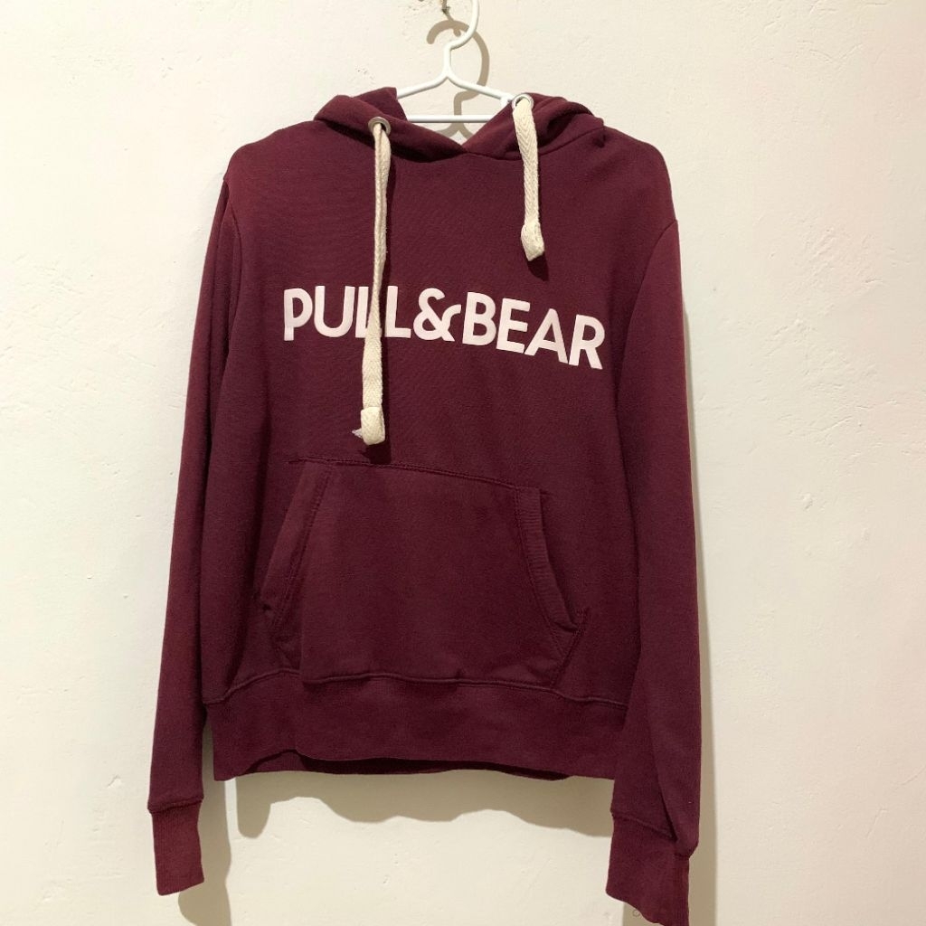preloved pull & bear maroon hoodie