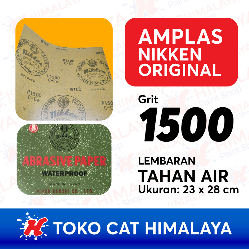 Amplas NIKKEN eceran Amplas NIKKEN No. 1500 Waterproof Asli Made in Japan / original