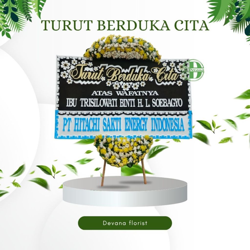 karangan bunga / karangan bunga duka cita / bunga papan duka
