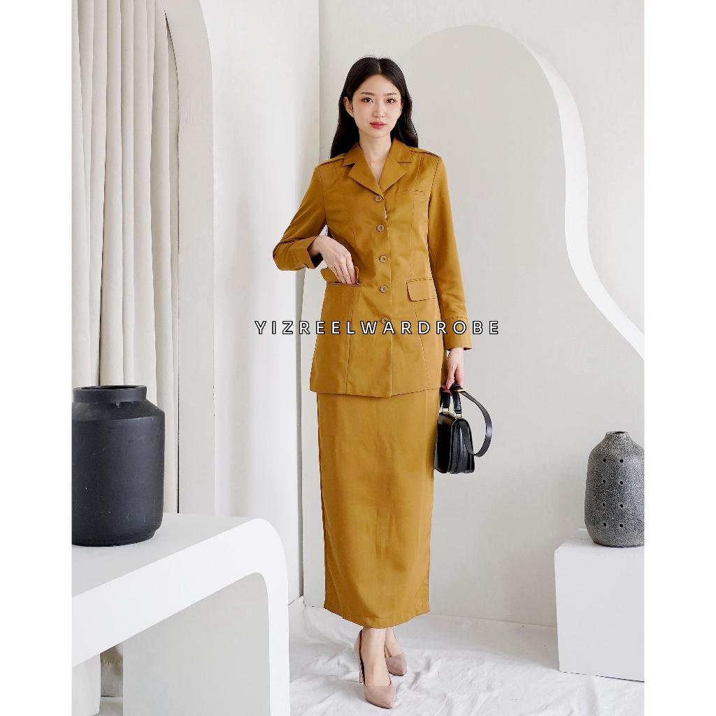 Blazer Wanita / Seragam PNS / Baju Dinas Pemda / Baju Khaki PNS Wanita / Baju ASN / Baju Guru Wanita