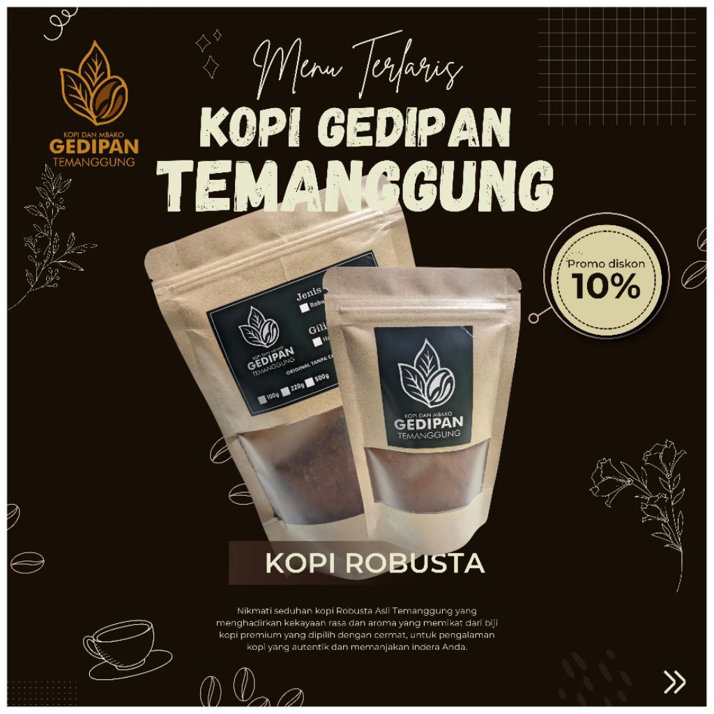 

Kopi Robusta ASLI Temanggung