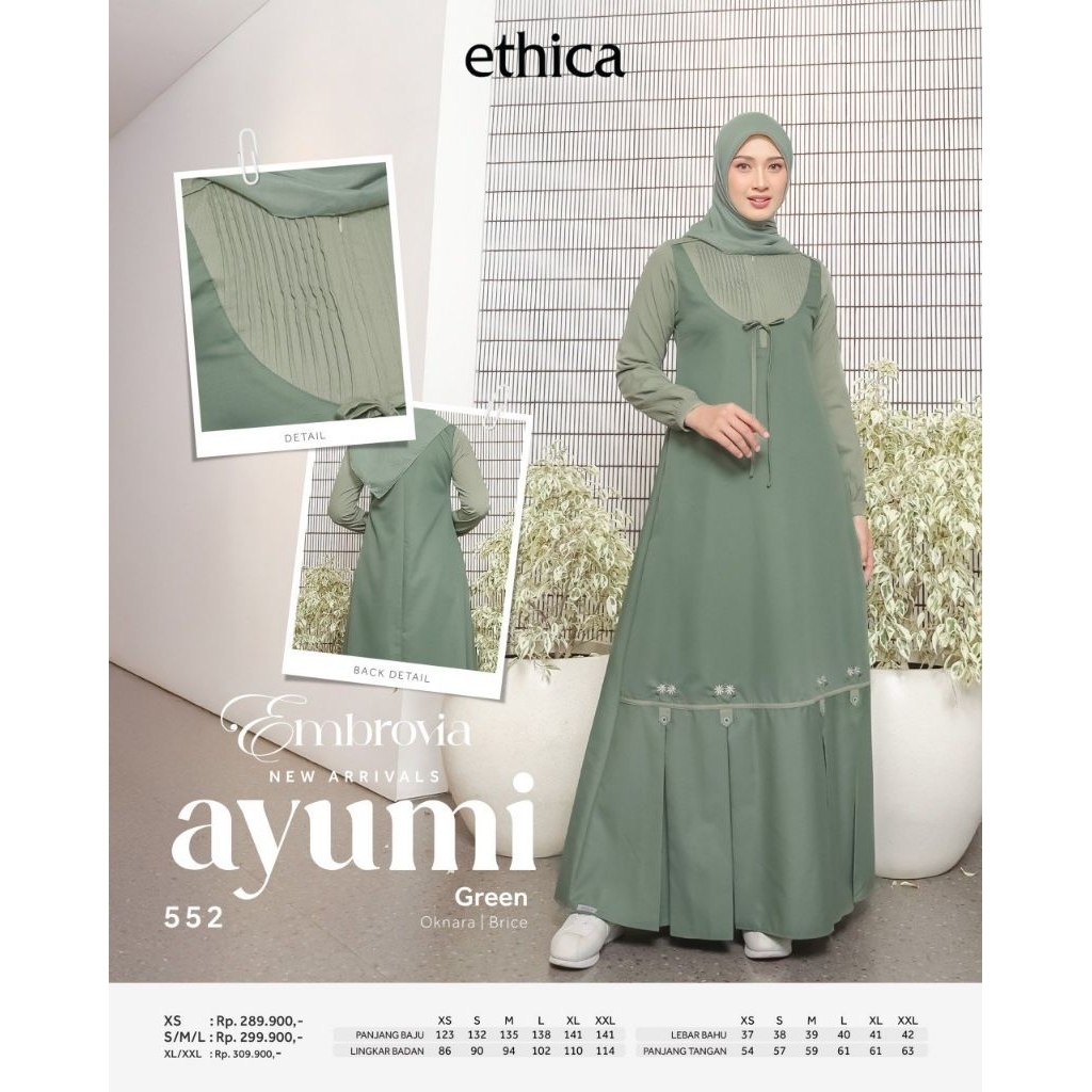 Gamis AYUMI 552 BY ETiCHA/Gamis daily terbaru