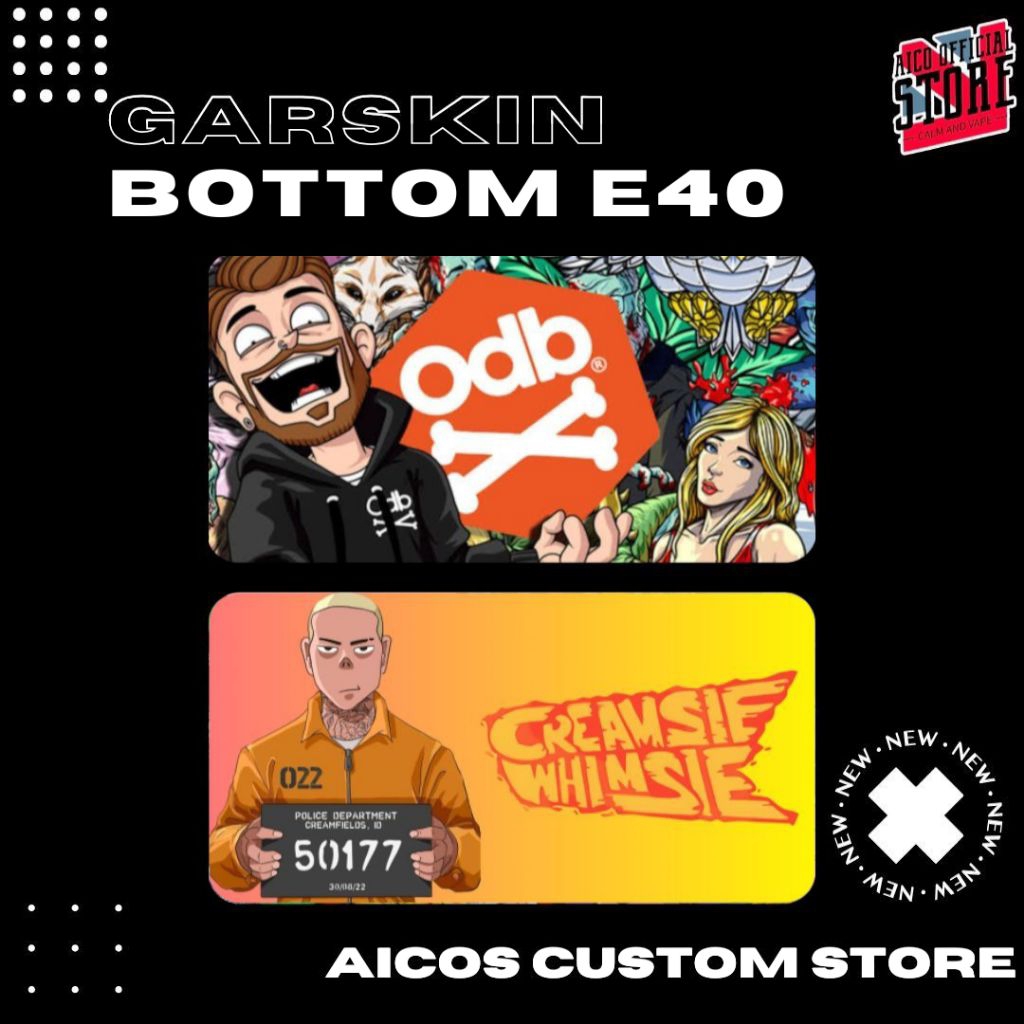 

isi 2pcs Stiker bottom e40 bagian bawah Estetik & Futuristik Bisa