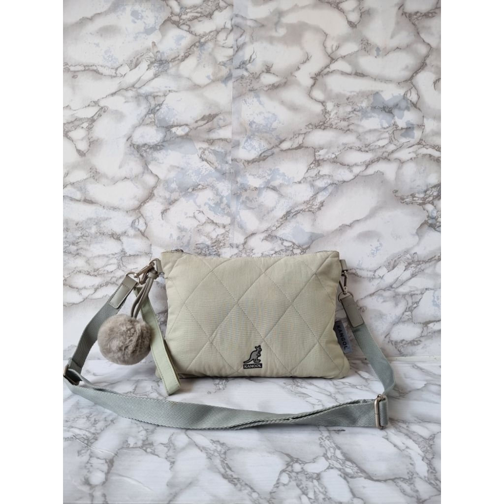 TAS SELEMPANG KANGOL WANITA HIJAU SAGE / TAS SLING KANGOL WANITA