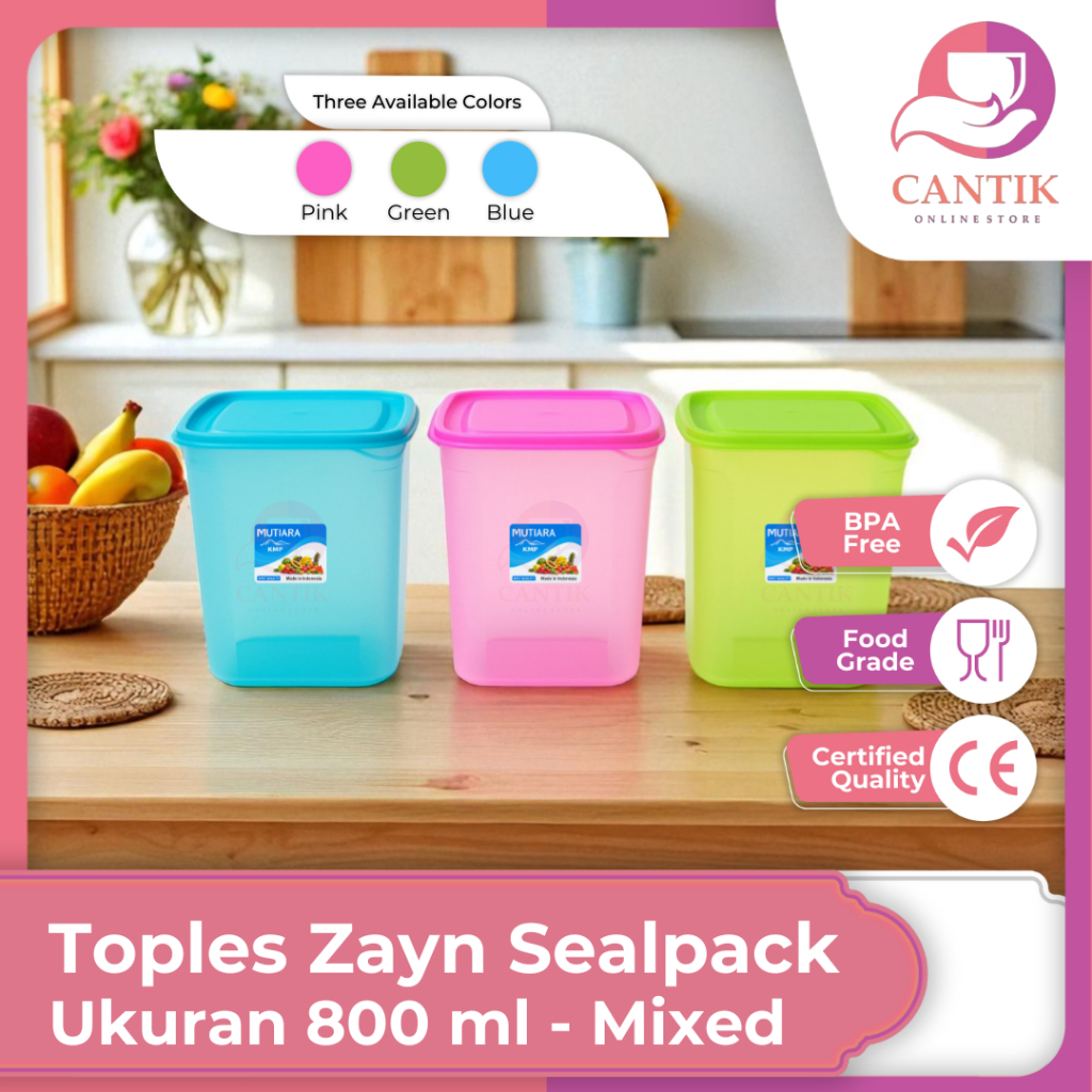 Toples Zayn/Sealpack KMP Plastik set isi 12 Pcs ukuran 800 ml Kotak Plastik/Kotak Makan/Wadah Makana