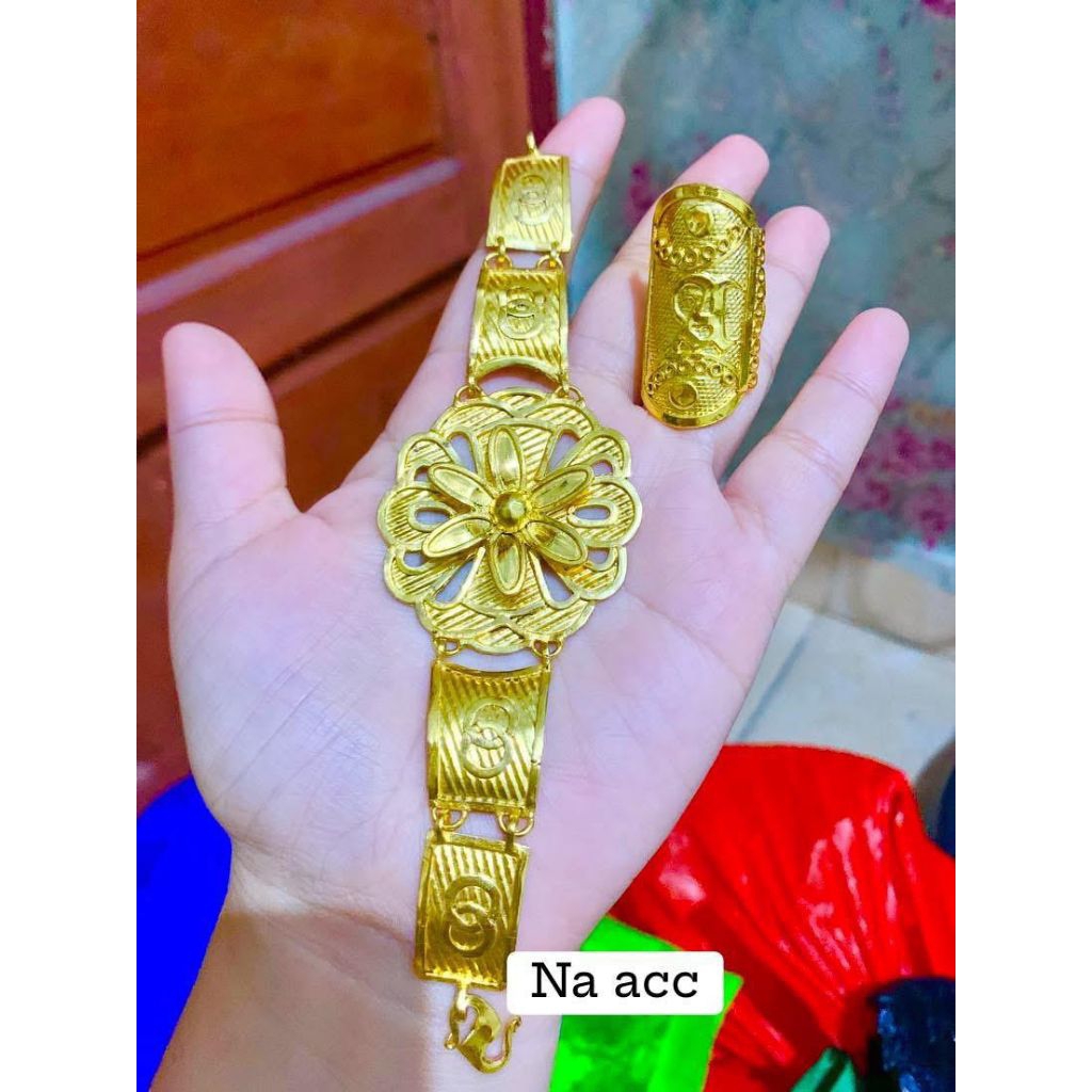 gelang mawar CH free cincin lapis emas