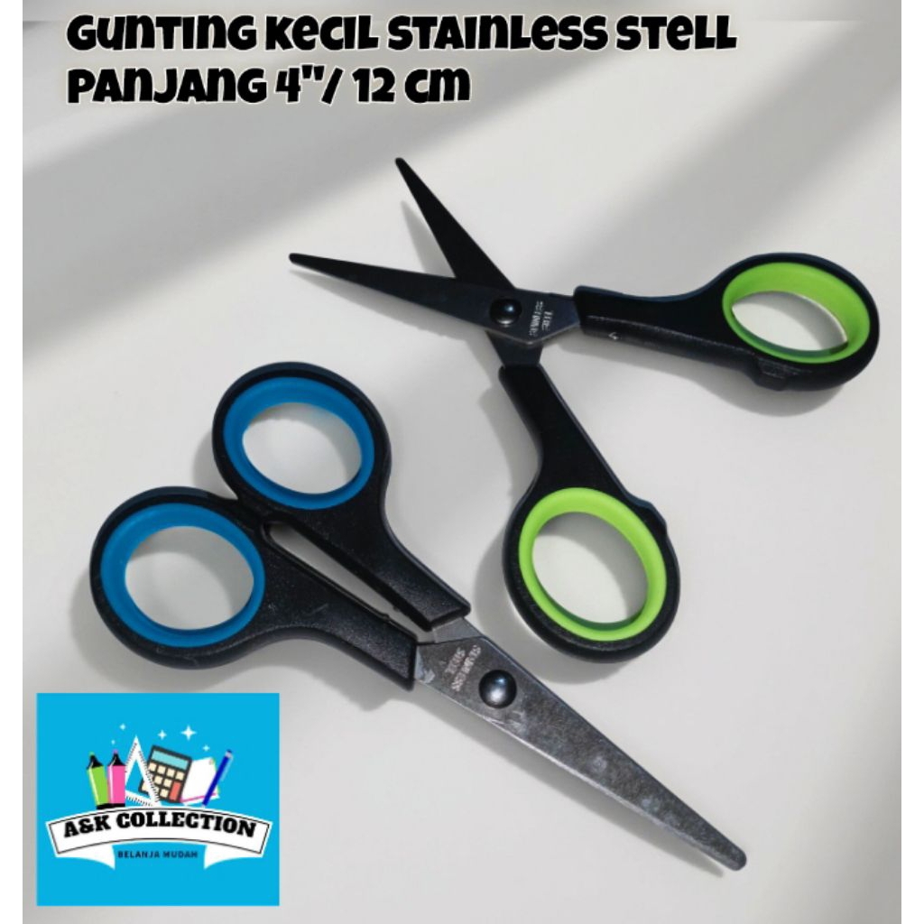 

Gunting kecil stainless steel (1pcs) YUKINAWA 4" panjang 12 cm