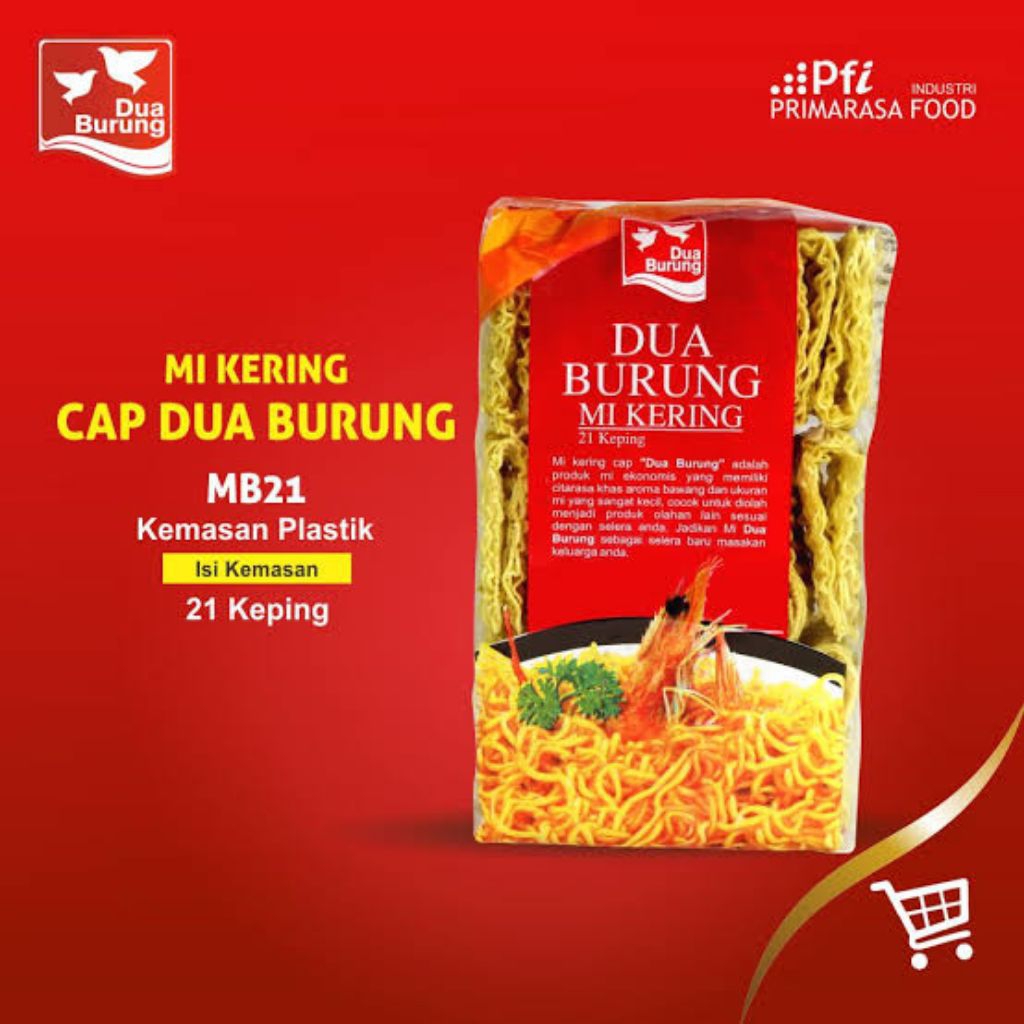 

Mie Cap Dua Burung 1 bal/5pack
