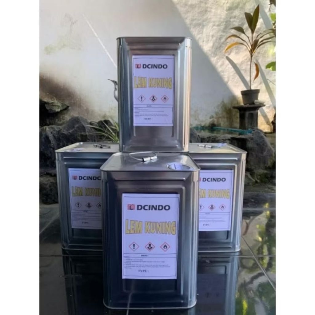 LEM KUNING KEMASAN BLEK 9 KG BRUTO MEDIA BUSA,KAIN,KARTON,SANDAL,SOL SEPATU DLL