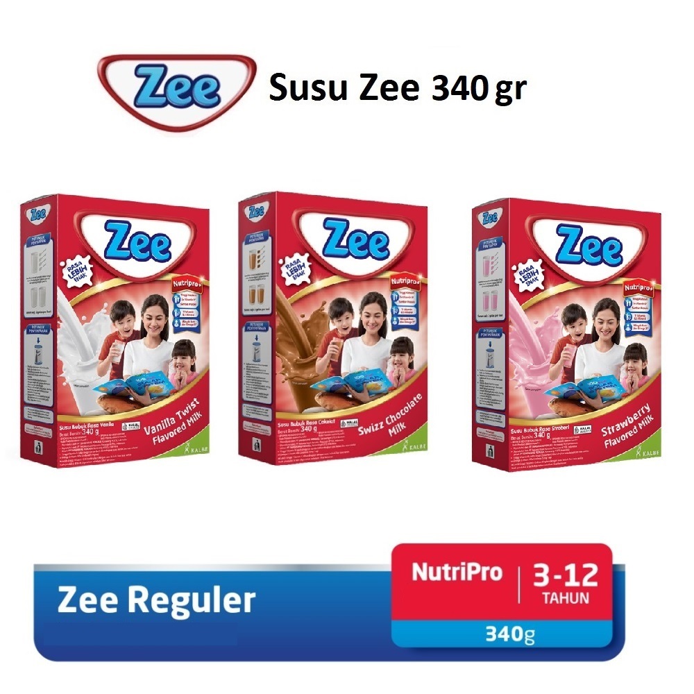 

[oddsolshop] pekanbaru/Susu Zee Reguler 340GR 3 Rasa Coklat Vanila Stroberi Bubuk Minum Choco Milk