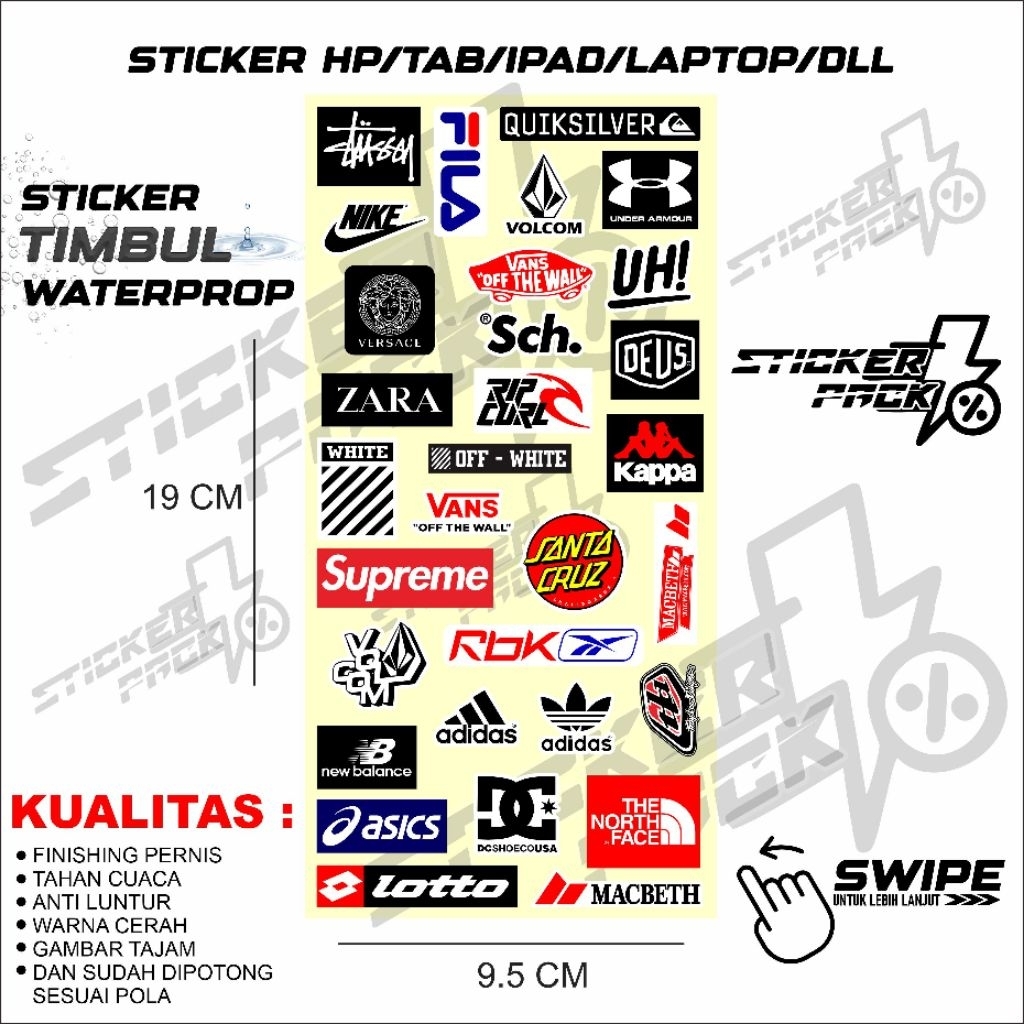 

STIKER TIMBUL UV DTF 3D UNTUK HP LAPTOP TAB VARIASI STICKER PACK PNP DLL