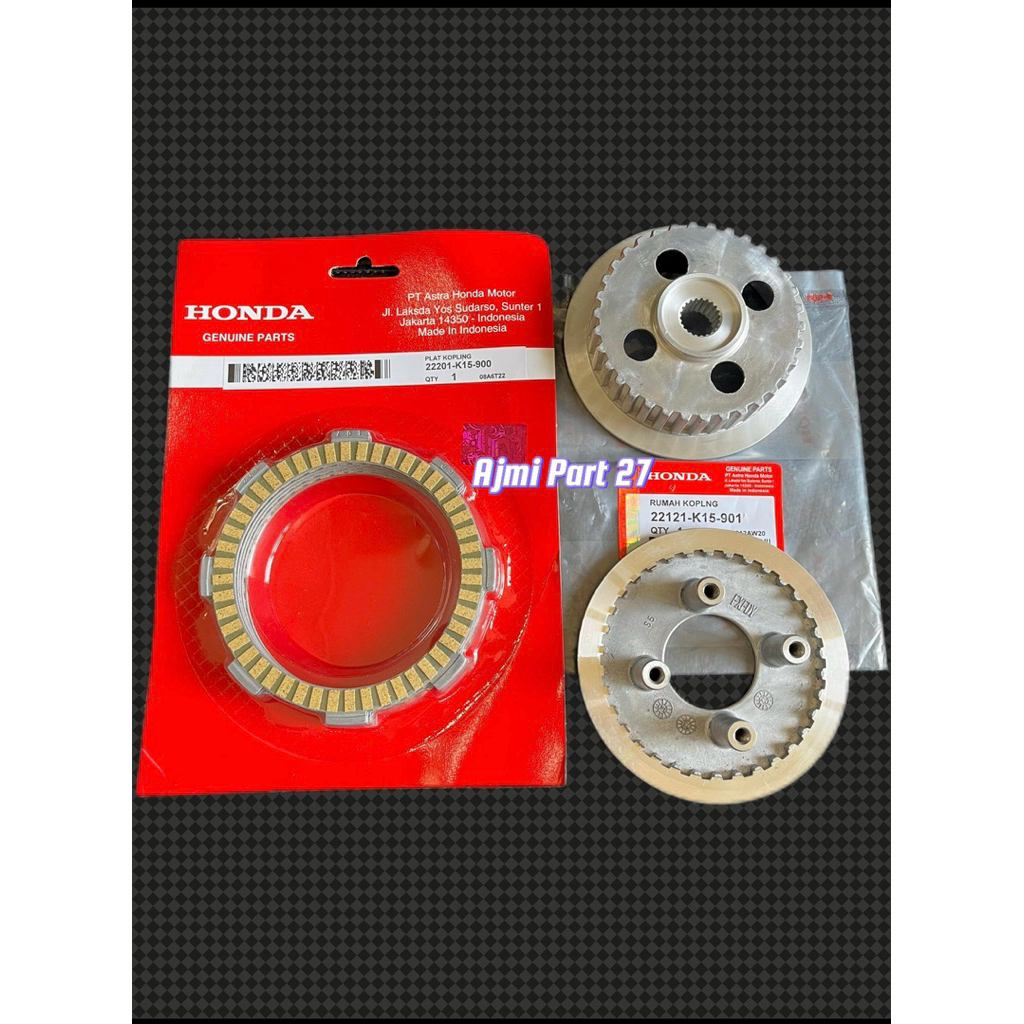 Rumah Kopling Set Kaki4 K15+Kampas Kopling K15 Honda CB150R StreetFire/CBR150R K45 Old/CBR150R CBU O