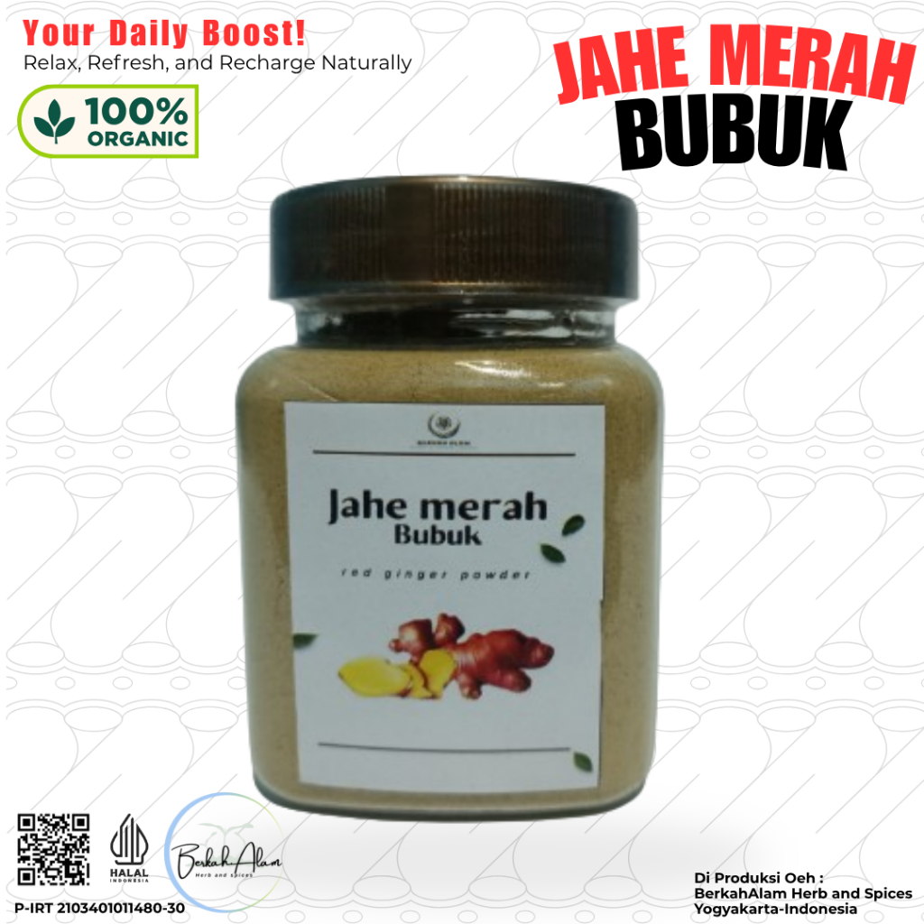 

JAHE MERAH BUBUK MURNI 100GR / KUALITAS BAIK