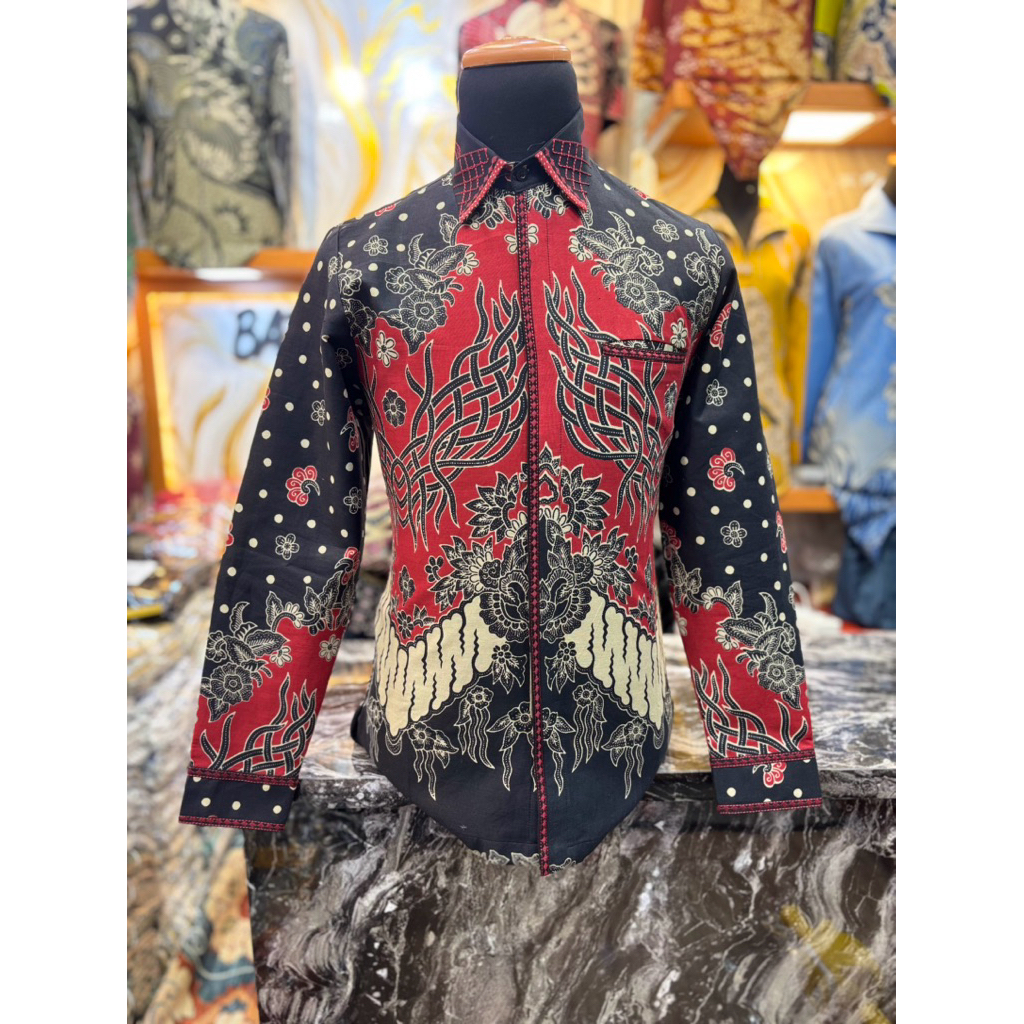 Batik Cantieq Exclusive - KUSUMA | Batik Pria modern bordir Smock mewah