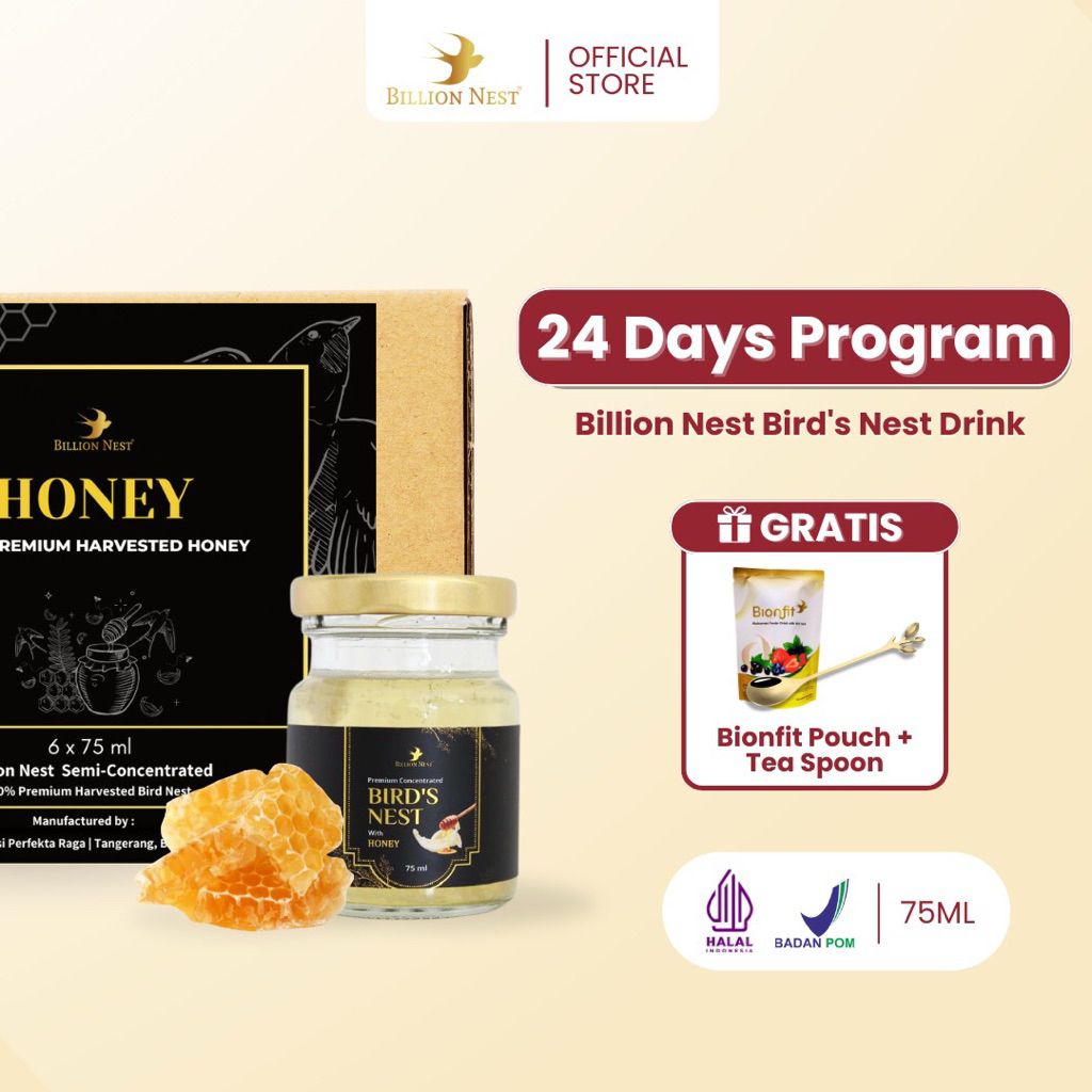 

BILLION NEST - Bundle Stay Fit Minuman Sarang Burung Walet - 24 JAR