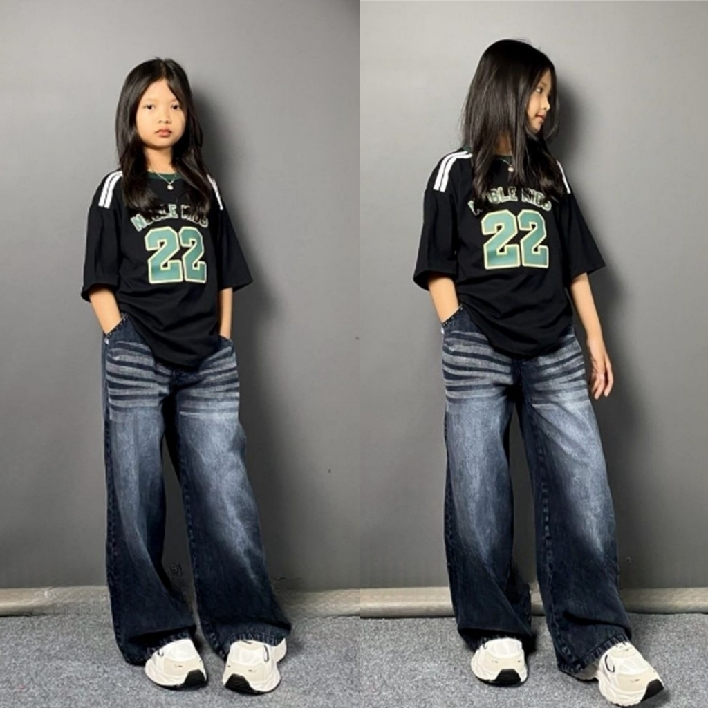 Kulot Jeans Skena Anak Perempuan Usia Remaja 8-14 tahun / Skena Jeans