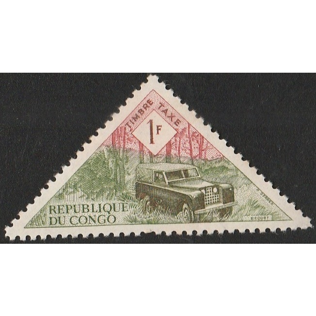 

A 11014 SATU BUAH PRANGKO BERBENTUK SEGITIGA NEGARA CONGO NOMINAL 1F TEMA MOBIL DI TENGAH HUTAN DENGAN KONDISI BELUM ADA CAP