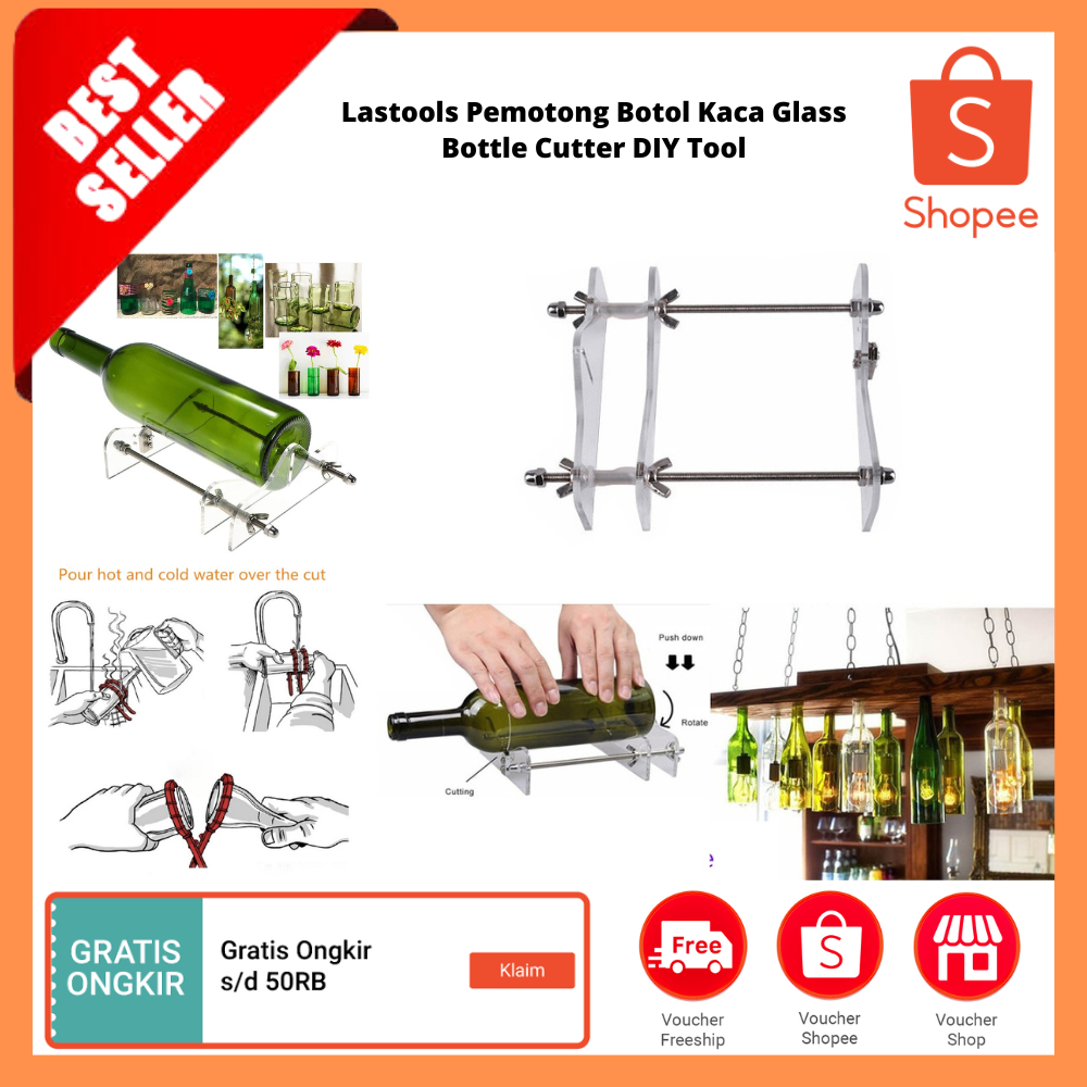 Pemotong Botol Kaca Glass Bottle Cutter DIY Tool / Alat Pemotong Botol Kaca Profesional