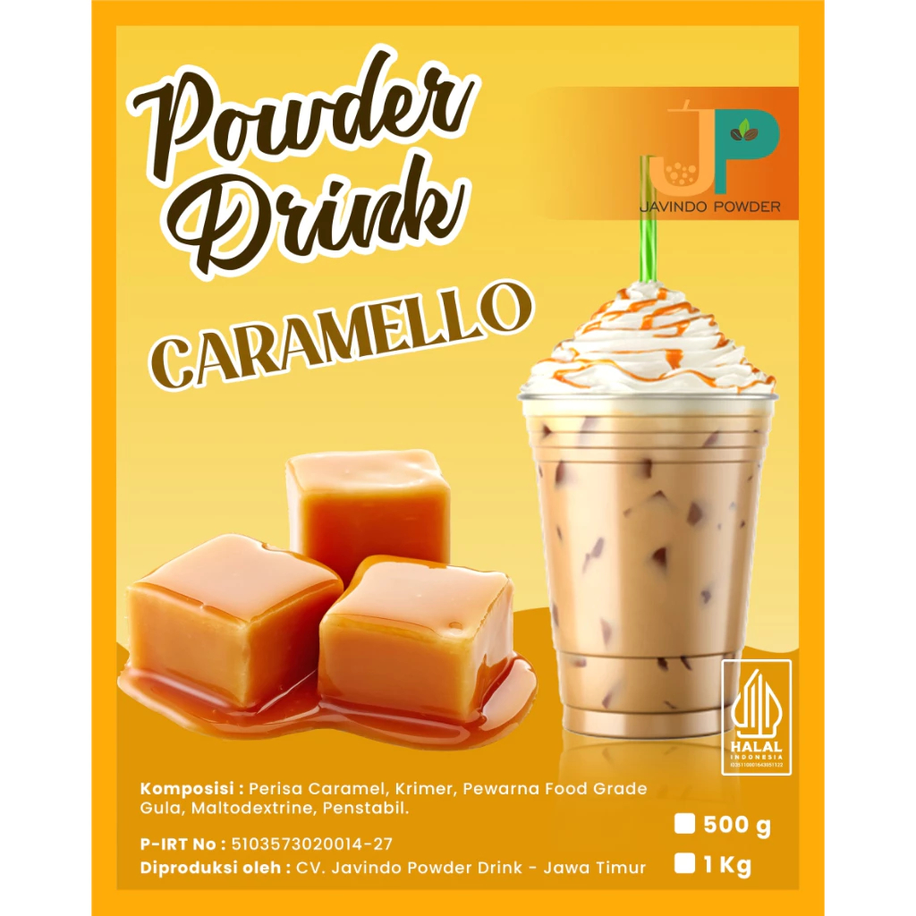 

JAVINDO Bubuk Minuman Rasa Caramello / Caramel / Karamel 1Kg / 1 Kg Reguler - Javindo Powder