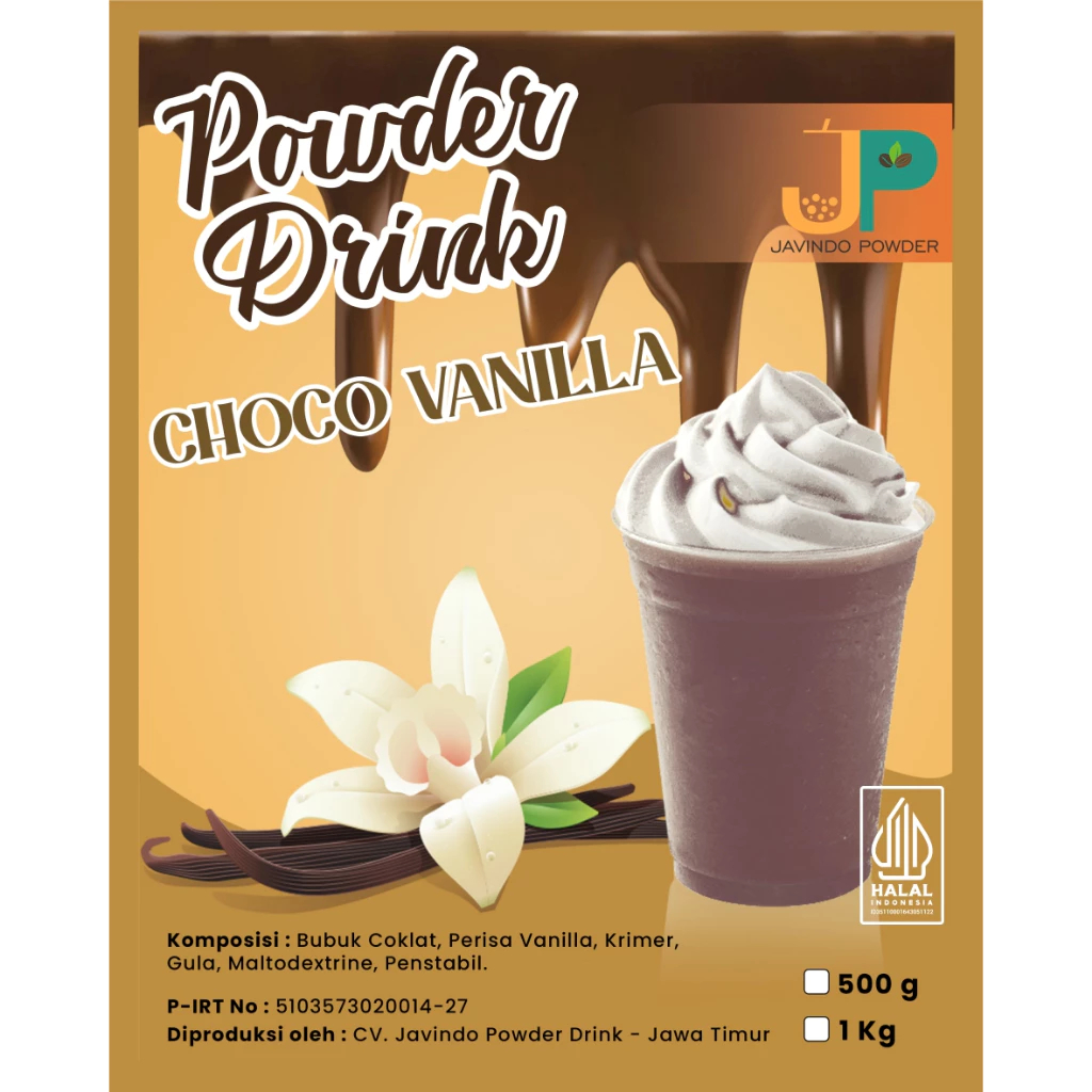 

JAVINDO Bubuk Minuman Rasa Choco Vanilla / Coklat Vanila 1Kg / 1 Kg Reguler - Javindo Powder