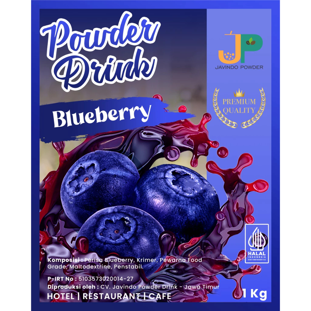 

JAVINDO Bubuk Minuman Rasa Blueberry 1Kg / 1 Kg Premium - Javindo Powder