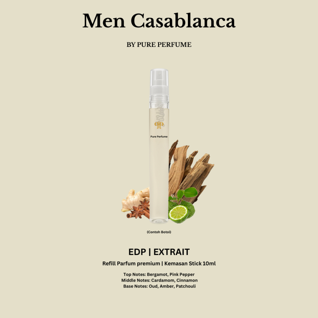 Men Casablanca 10ml By Pure Perfume | Refill Parfum Premium Kemasan Kecil