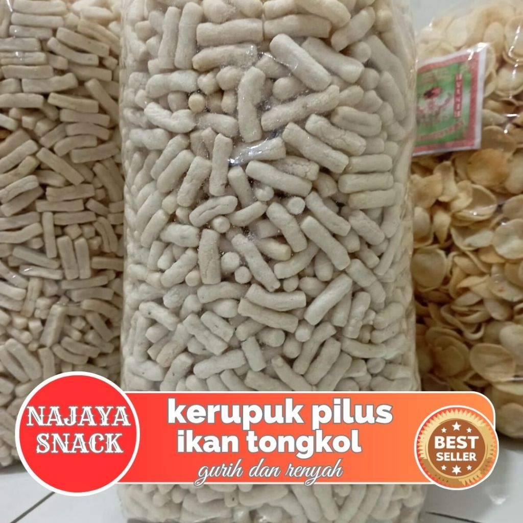 

Najaya Snack-Kerupuk Pilus Ikan Tongkol Kemasan 500g-1kg