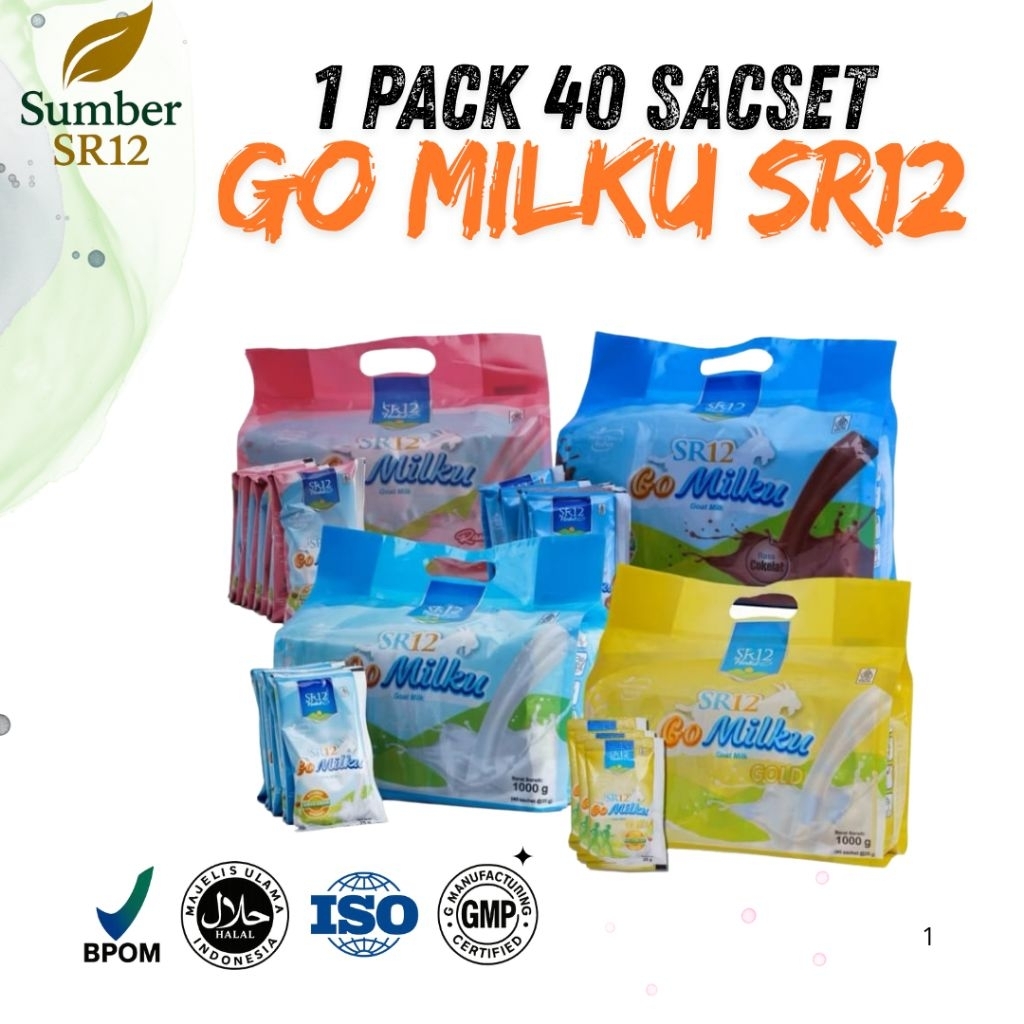 

SUSU GOMILKU SR12 1,000 GRAM ISI 40 SASET | Susu Kambing Etawa | Susu Kesehatan nutrisi anak sehat