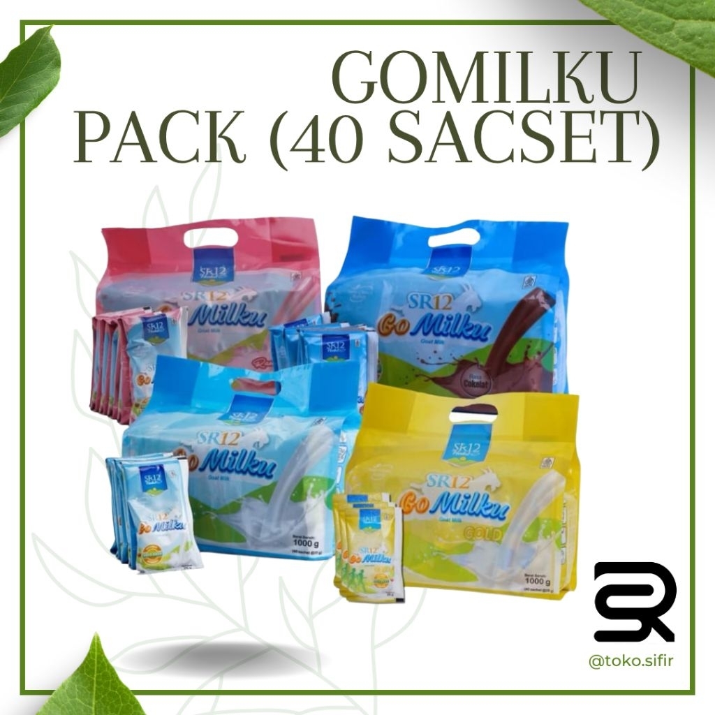 

(TOKO SIFIR) GOMILKU SR12 1,000 GRAM ISI 40 SASET | Susu Kambing Etawa | Susu Kesehatan BY TOKO.SIFIR