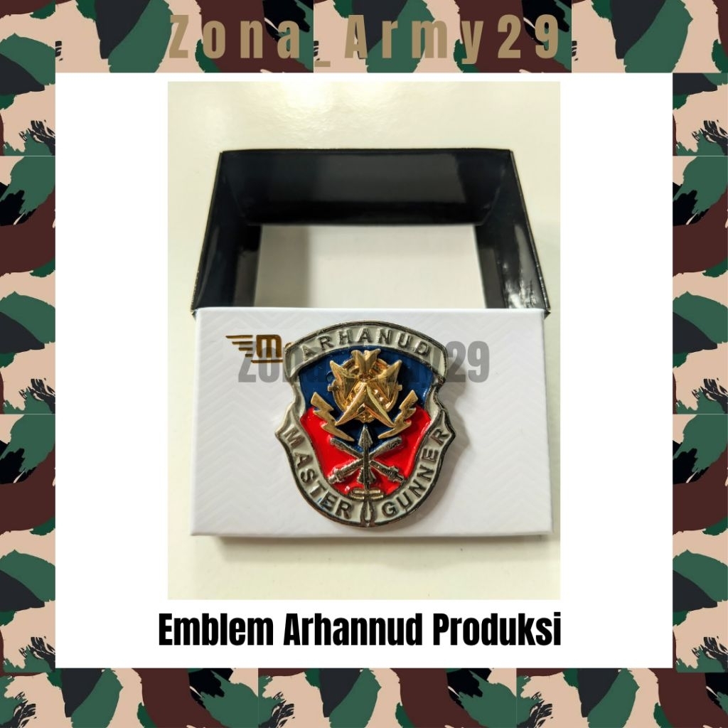 Emblem Baret Arhanud/Coklat TNI AD | Emblem Arhanud Produksi MA | Arhanud Master Gunner