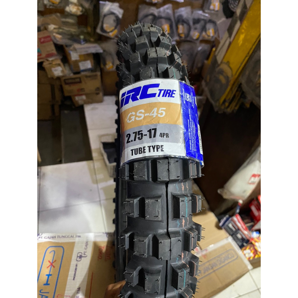 Ban luar 275-17 GS45 merek irc tube type cocok buat ban belakang supra,karisma,vega