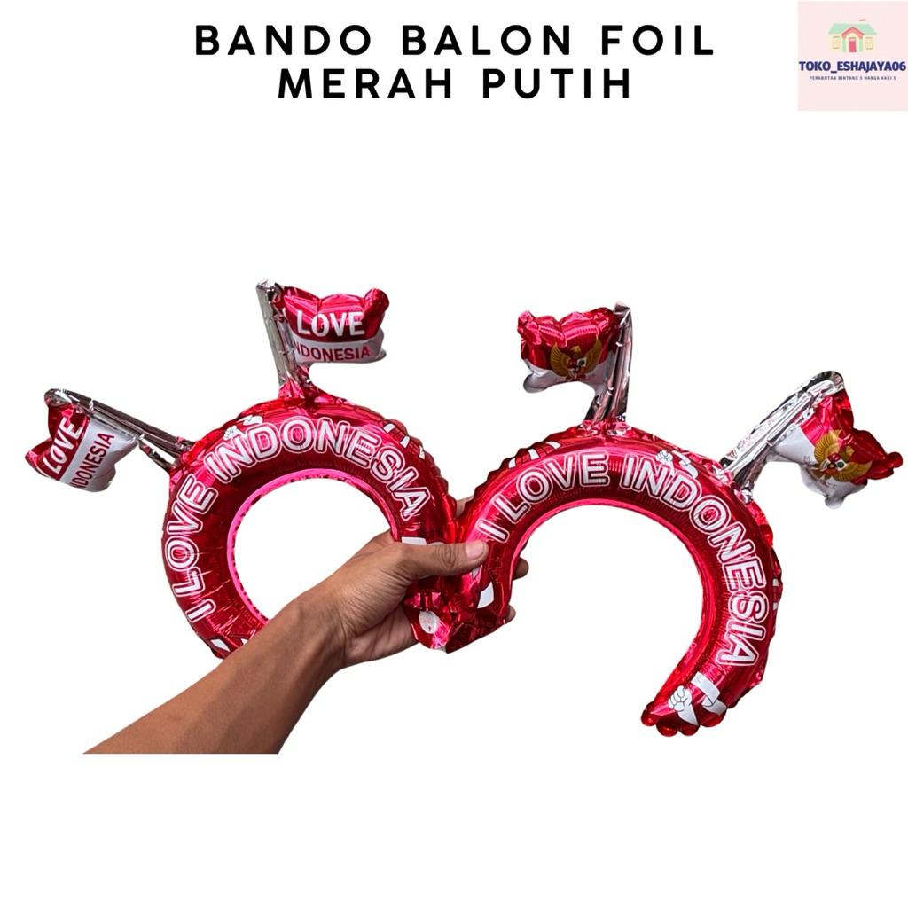 Balon Bando I LOVE INDONESIA / Balon Bando / Balon pentungan / Balon love / Balon HUT RI 17 Agustus