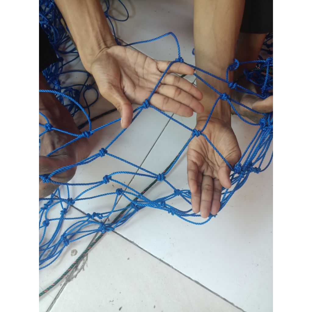 jaring futsal,mini soccer,voly,basket,pengaman,tali tebal 3mm(COSTUM)