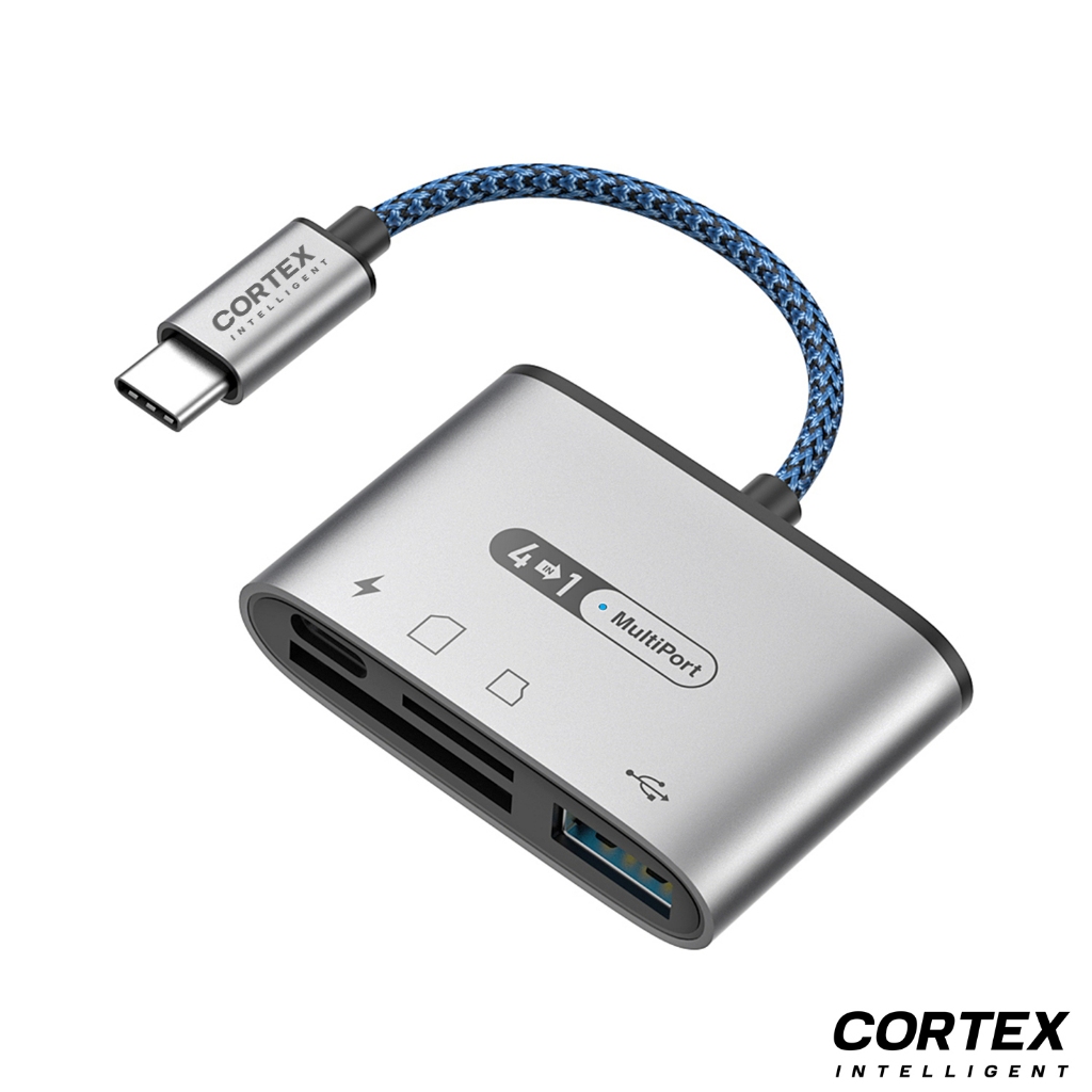 CORTEX intelligent - MH371 Card Reader TYPE C 4in1 SD / Micro SD Card TF Card Support Transfer data 