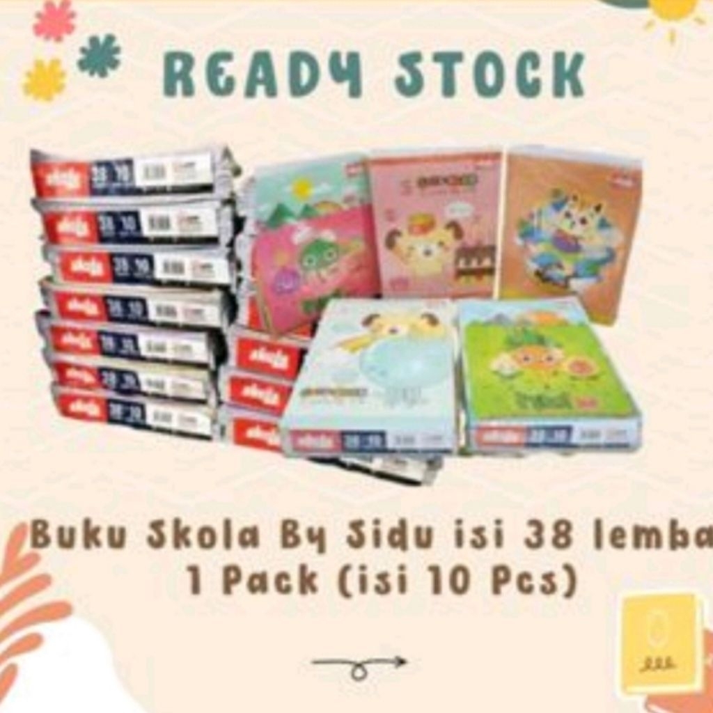 

BUKU TULIS SKOLA SIDU 38 LEMBAR DIJUAL PER PAK ISI 10 MOTIF RANDOM