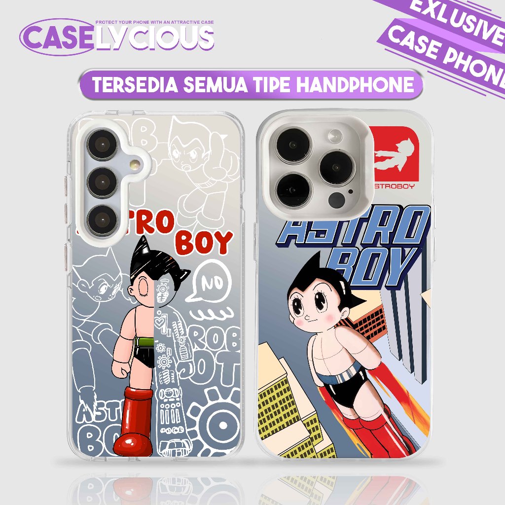 CASELYCIOUS CASE ASTROBOY ASTRONOUT ANIME HOLOGRAM UNTUK SEMUA TIPE HANDPHONE